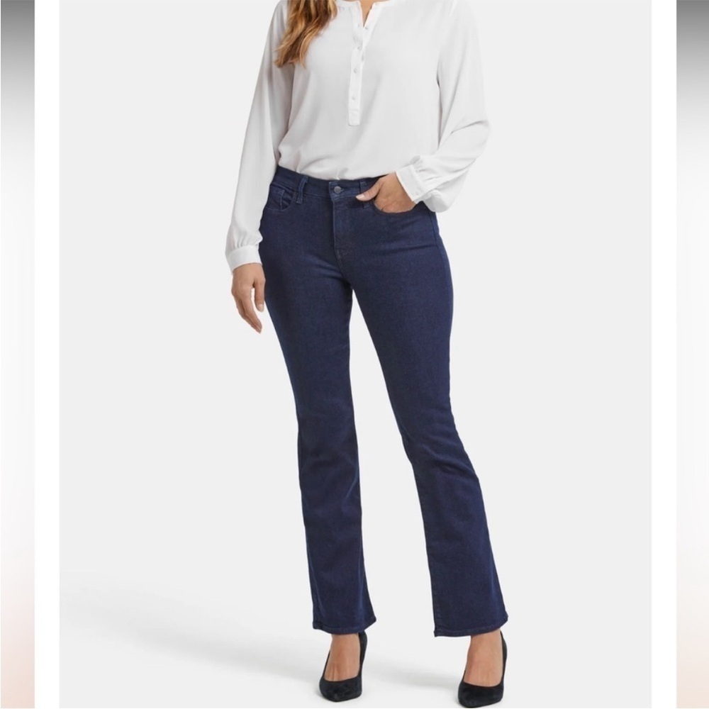 NYDJ Barbara Bootcut Jeans in Quinn Rinse Dark Blue Size 10